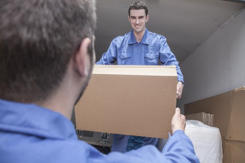 Removal van and boxes prepared for a Plaistow home move