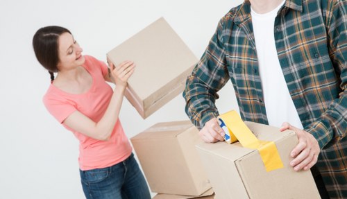 Loading household furniture into a removals van for a Plaistow move