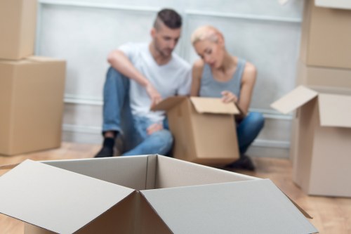 Removal van and moving boxes for a Plaistow home move