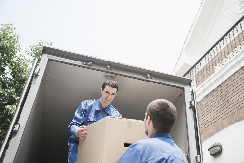 Boxes and business assets organised for commercial removals in Plaistow
